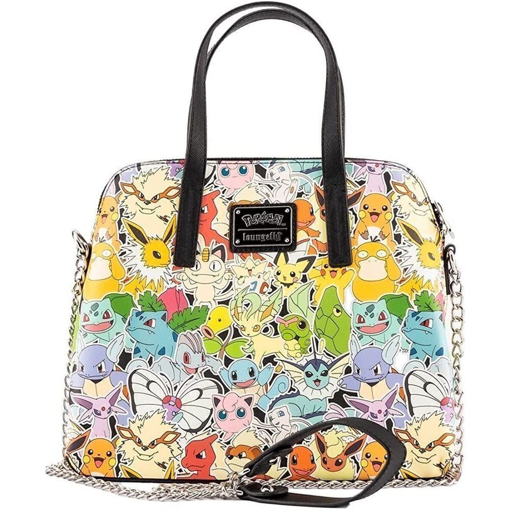 LOUNGEFLY POKEMON RAINBOW OMBRE CROSSBODY PURSE with STRAP